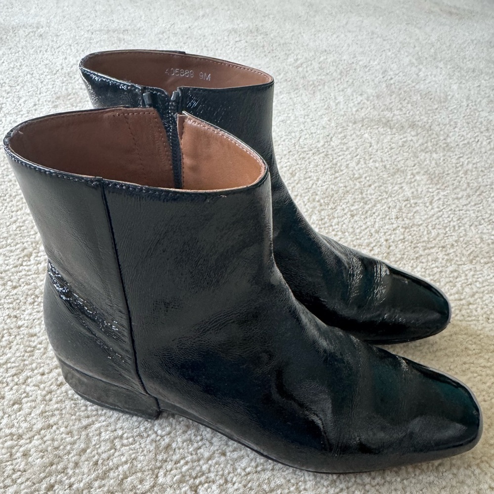 Aquatalia Patent Leather Booties